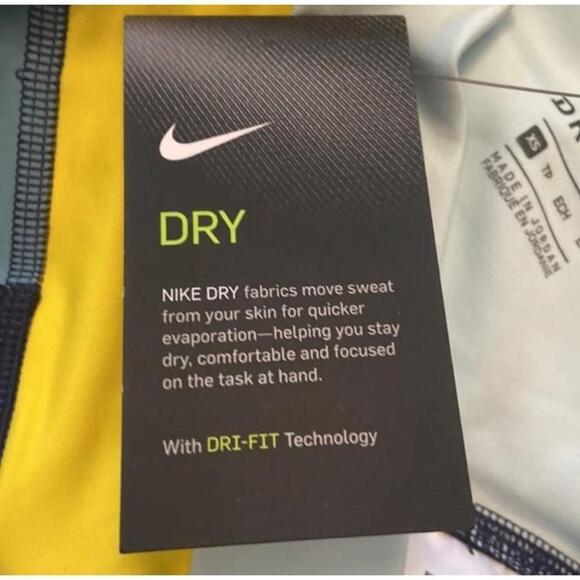 Nike Womens Dri FIT Leggings XS Blue Yellow White - Picture 6 of 15